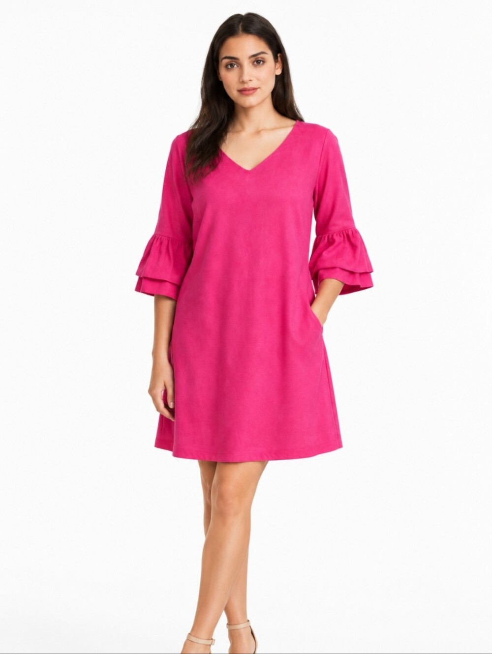 Belongsei Pink Midi Shift Dress Size XL